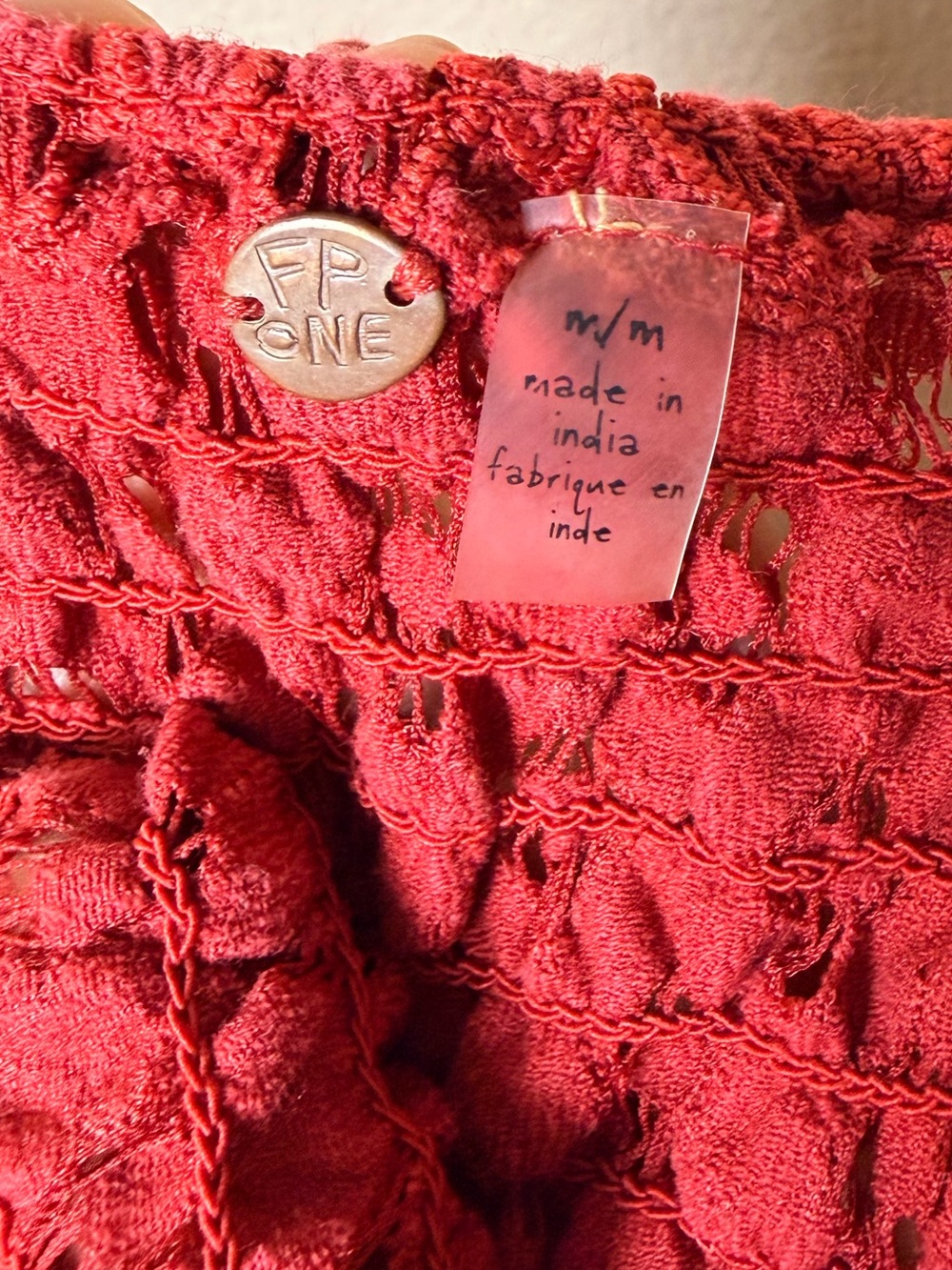 Free People Adella Slip Dress Dark Cherry Red Sz M Lace Boho Babydoll Mini Dress - Picture 7 of 9